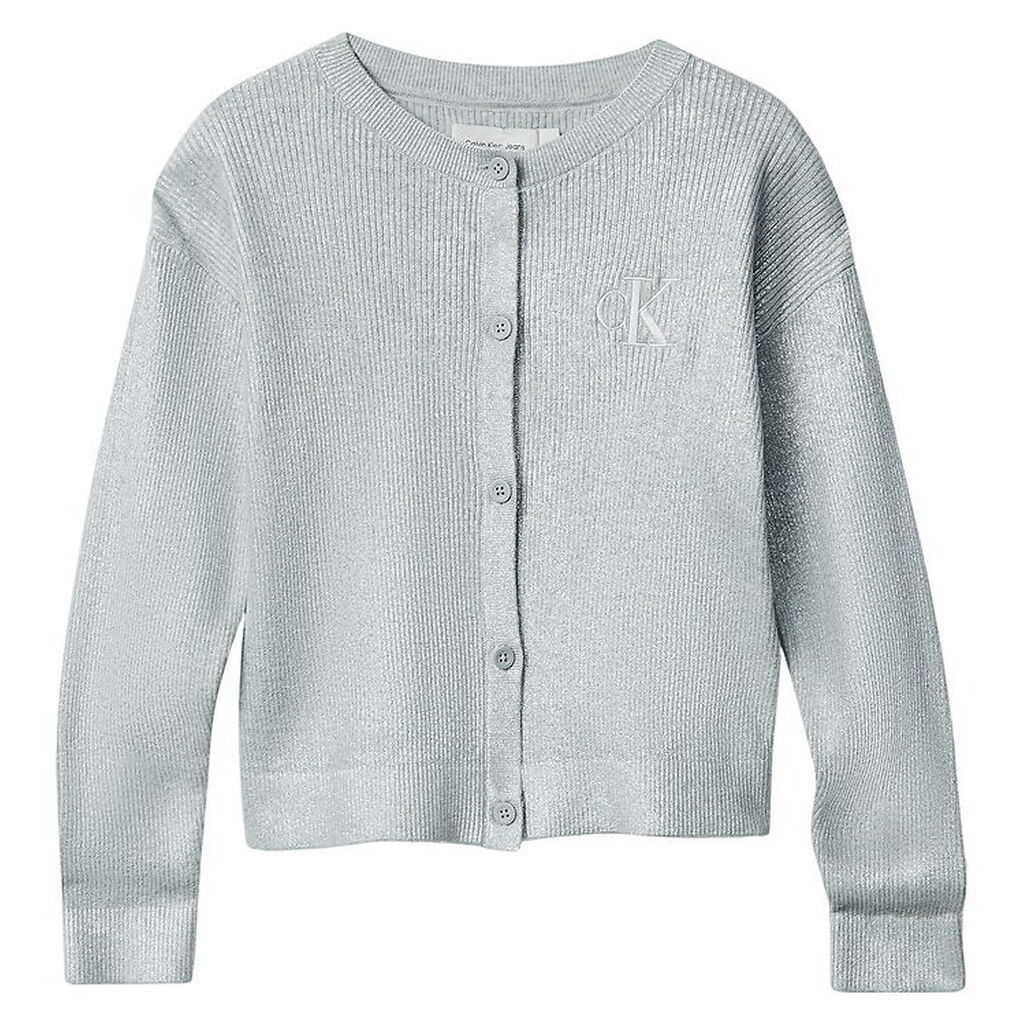 Calvin Klein Cardigan - Strik - Coated - Sølv