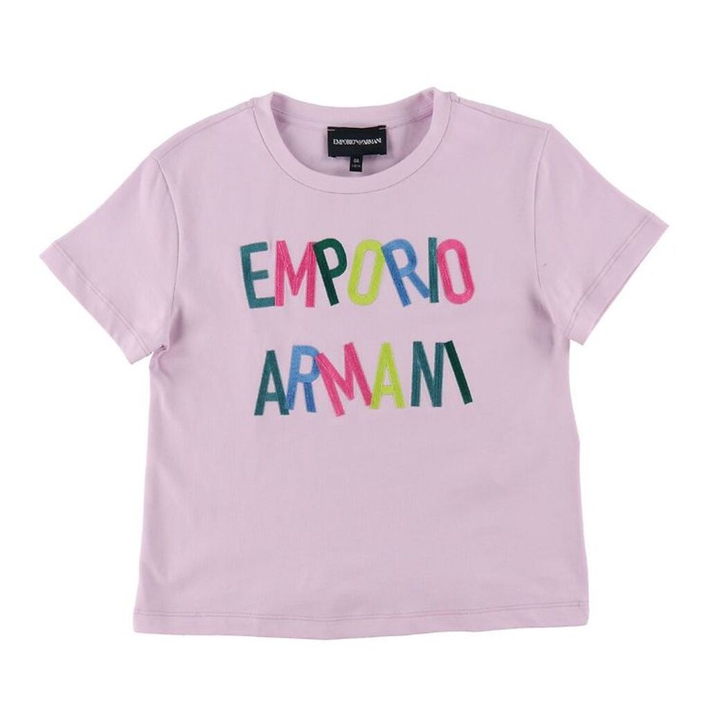 Emporio Armani T-shirt - Lyslilla m. Broderi