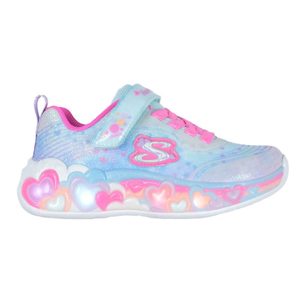 Skechers Sko m. Lys - Eternal Heart Lights - Lyseblå/Multi