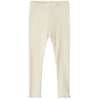 Name It Leggings - Rib - NmfLalla - Peyote Melange m. Hulmønster