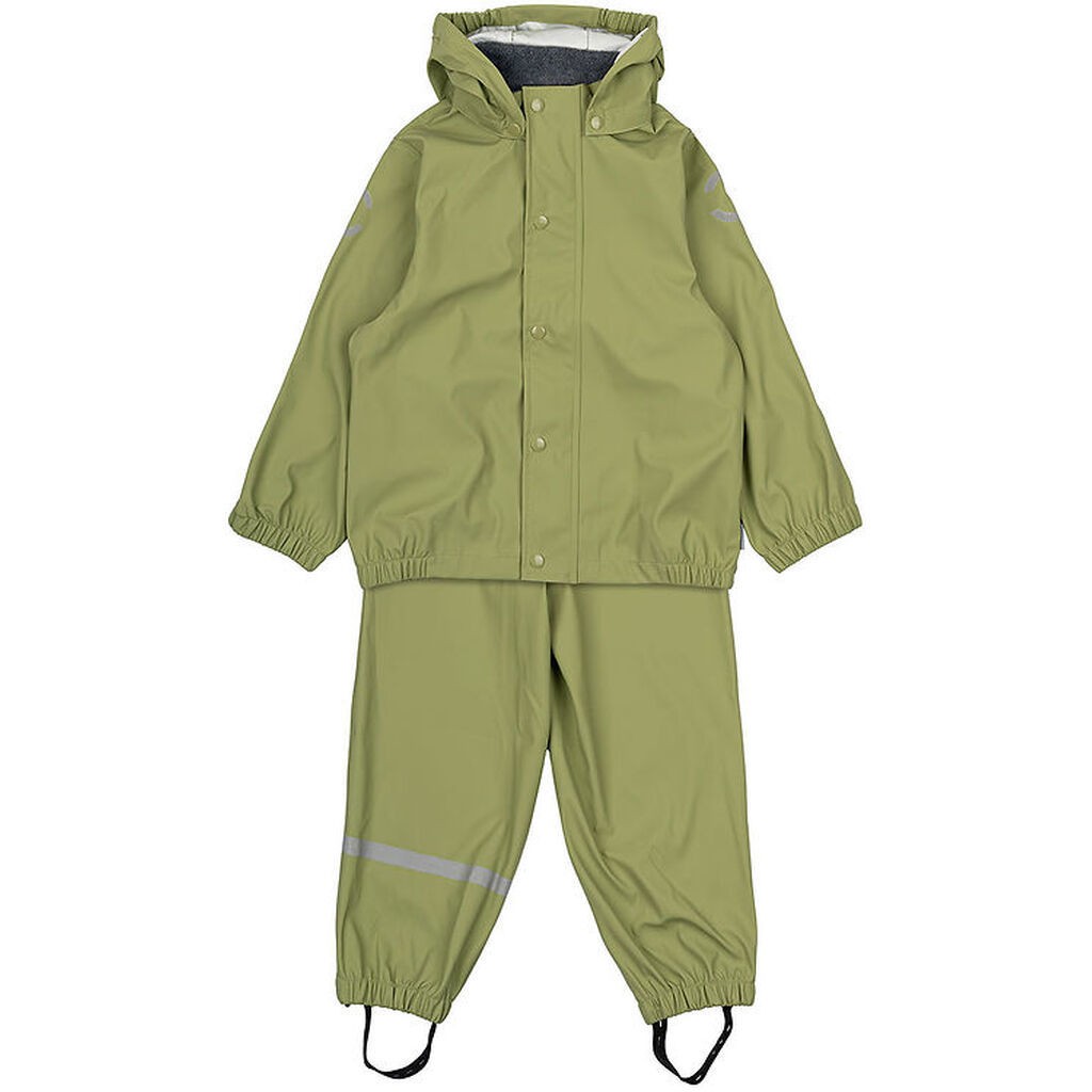 Mikk-Line Regntøj m. Seler - PU - Recycled - Sage