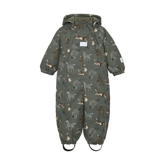 Minymo Flyverdragt - Dark Gull Grey m. Print