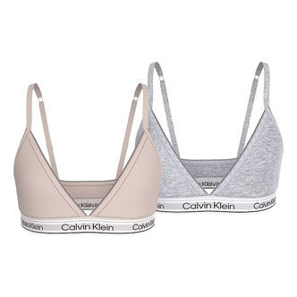 Calvin Klein BH u. Bøjle - 2-pak - Silverpeony/Gråmeleret