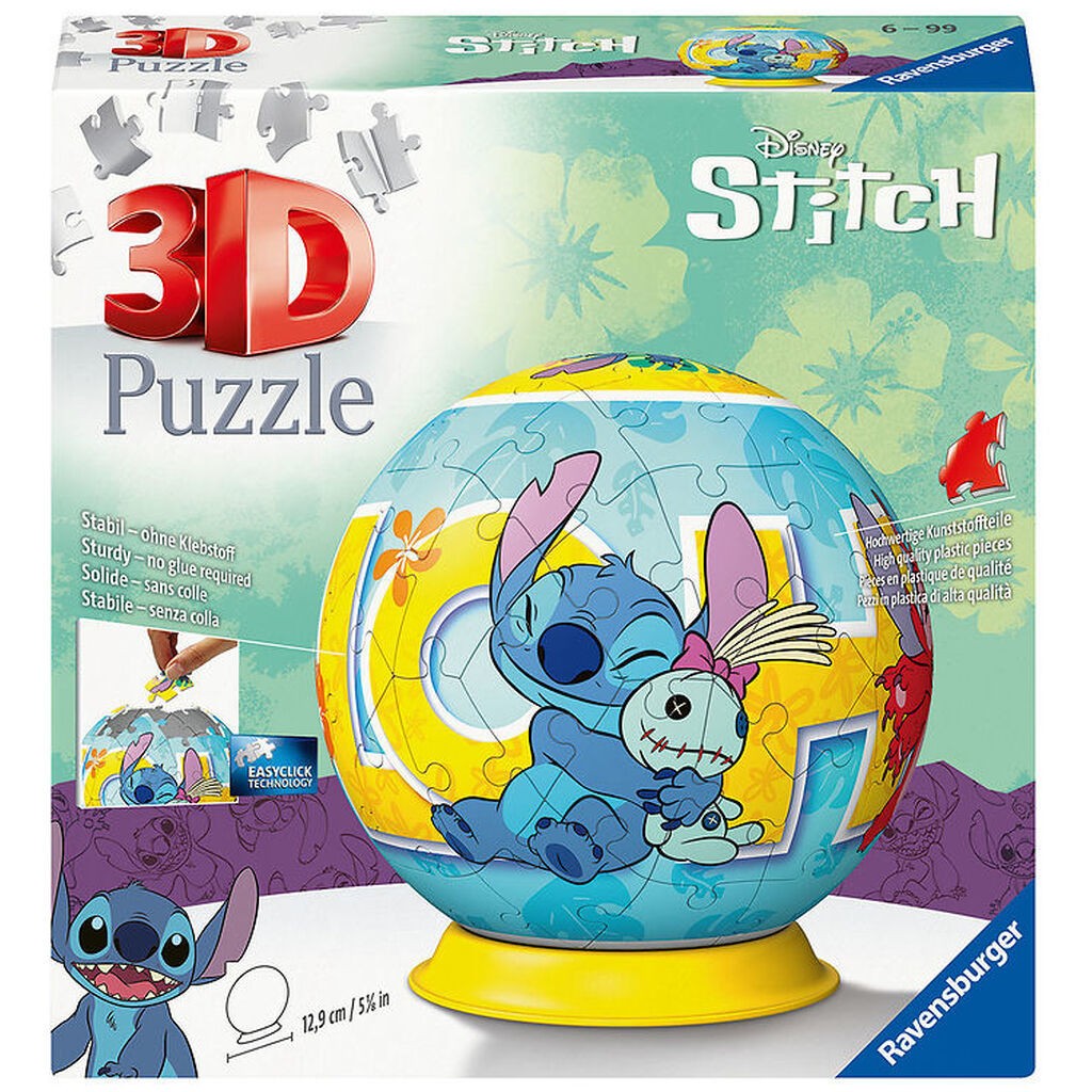 Ravensburger Puslespil - 3D - 72 Brikker - Disney Stitch
