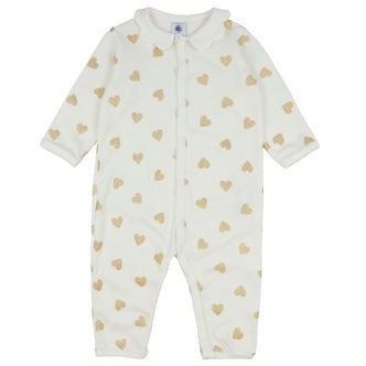 Petit Bateau Natdragt - Milk m. Glitter Hjerter