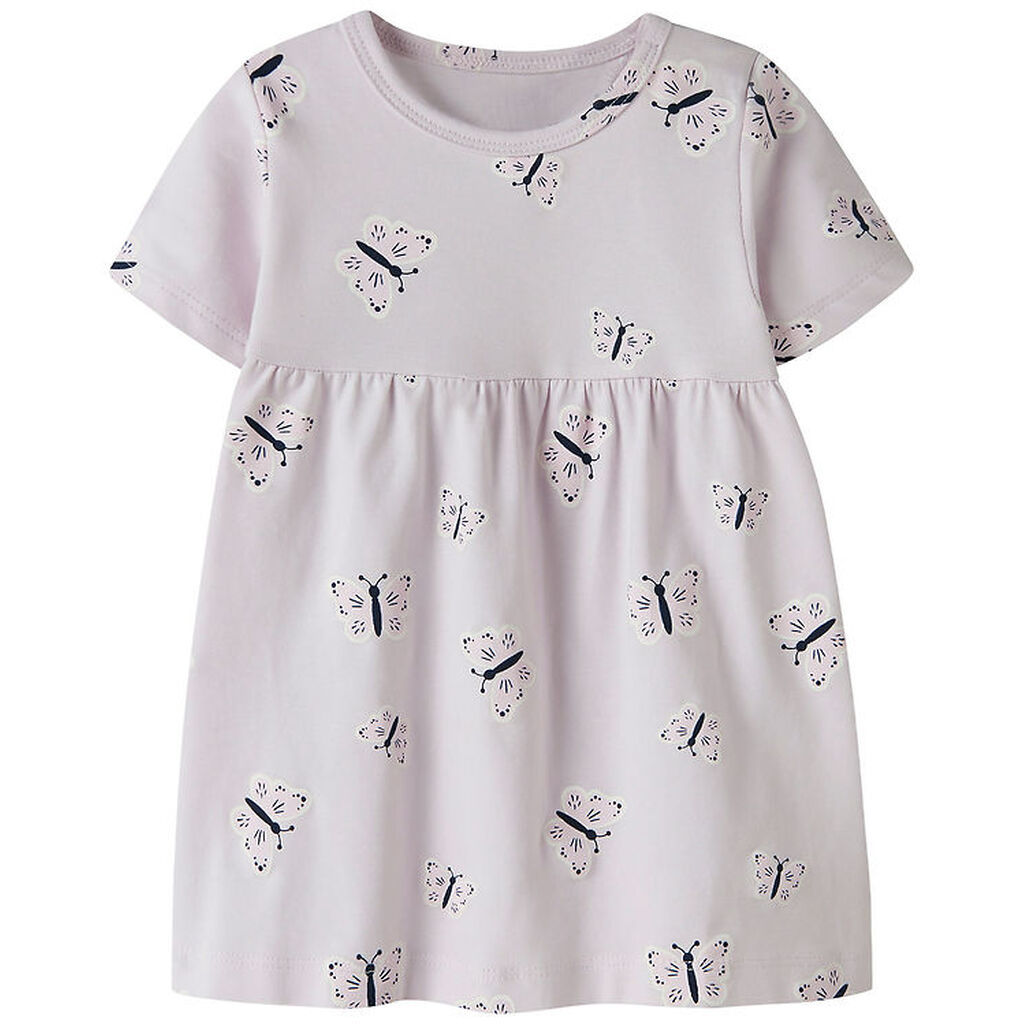 Name It Kjole - NbfVandora - Lavender Fog/Butterfly