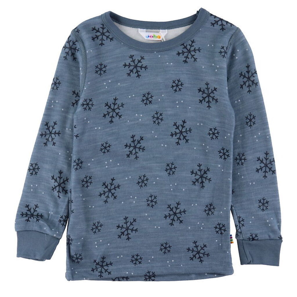 Joha Bluse - Uld/Bambus - Blå