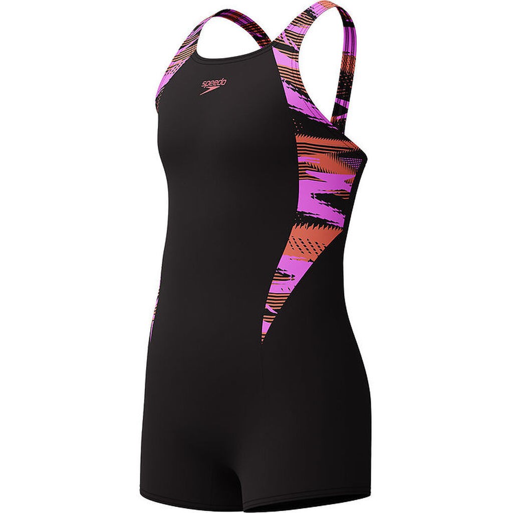 Speedo Badedragt - HyperBoom Splice - Sort m. Lilla