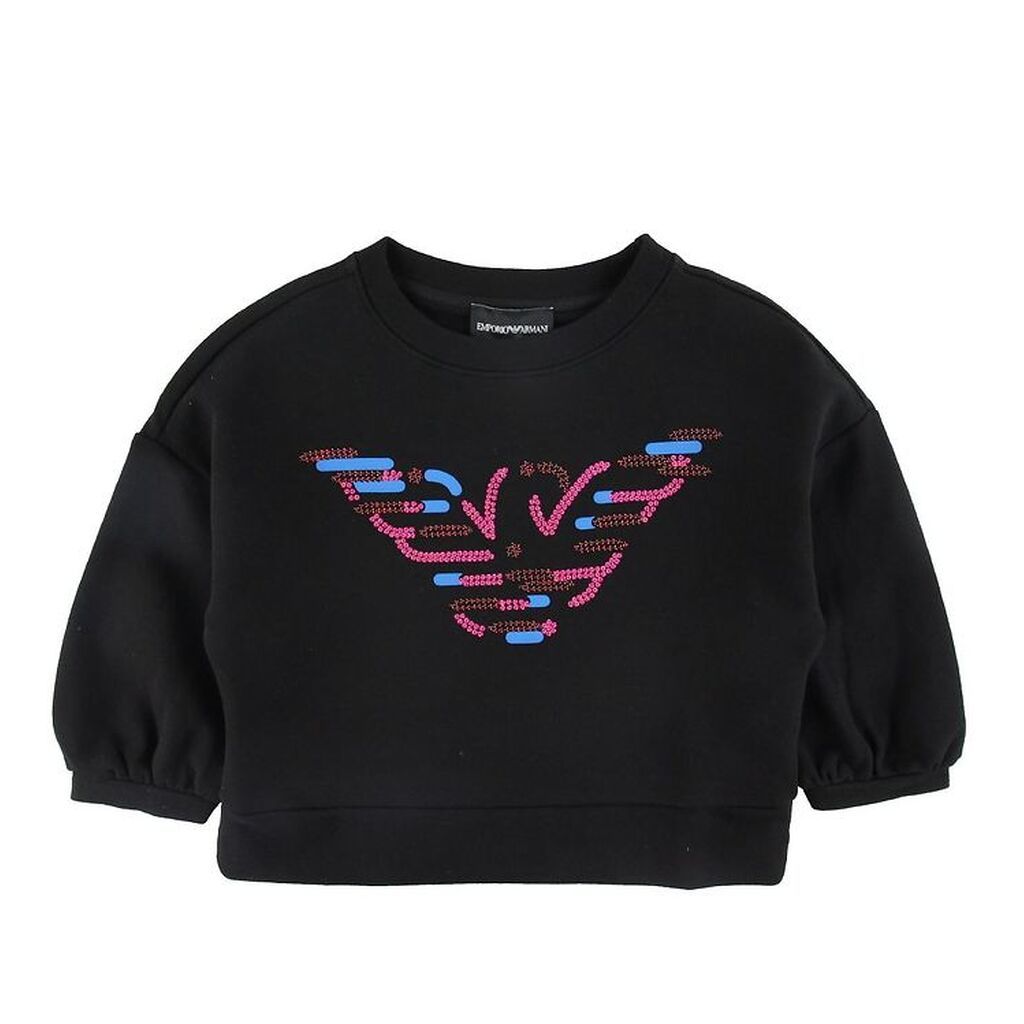 Emporio Armani Sweatshirt - Sort m. Palietter