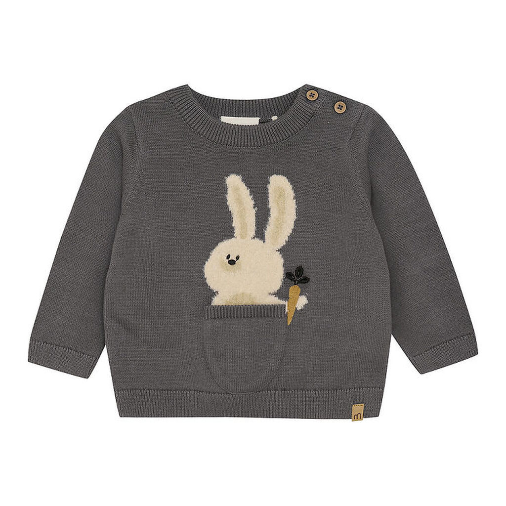 Minymo Bluse Knit - Dark Gull Grey