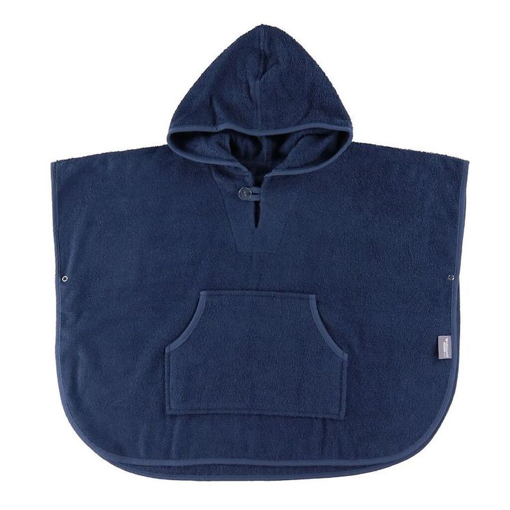 Nørgaard Madsens Badeponcho m. Hætte/Lomme - 70x50 cm - Navy