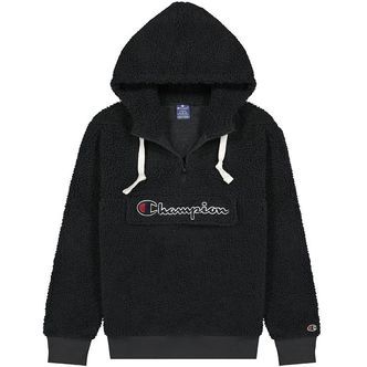 Champion Fashion Hættetrøje - Plys - Half Zip-Up - Sort