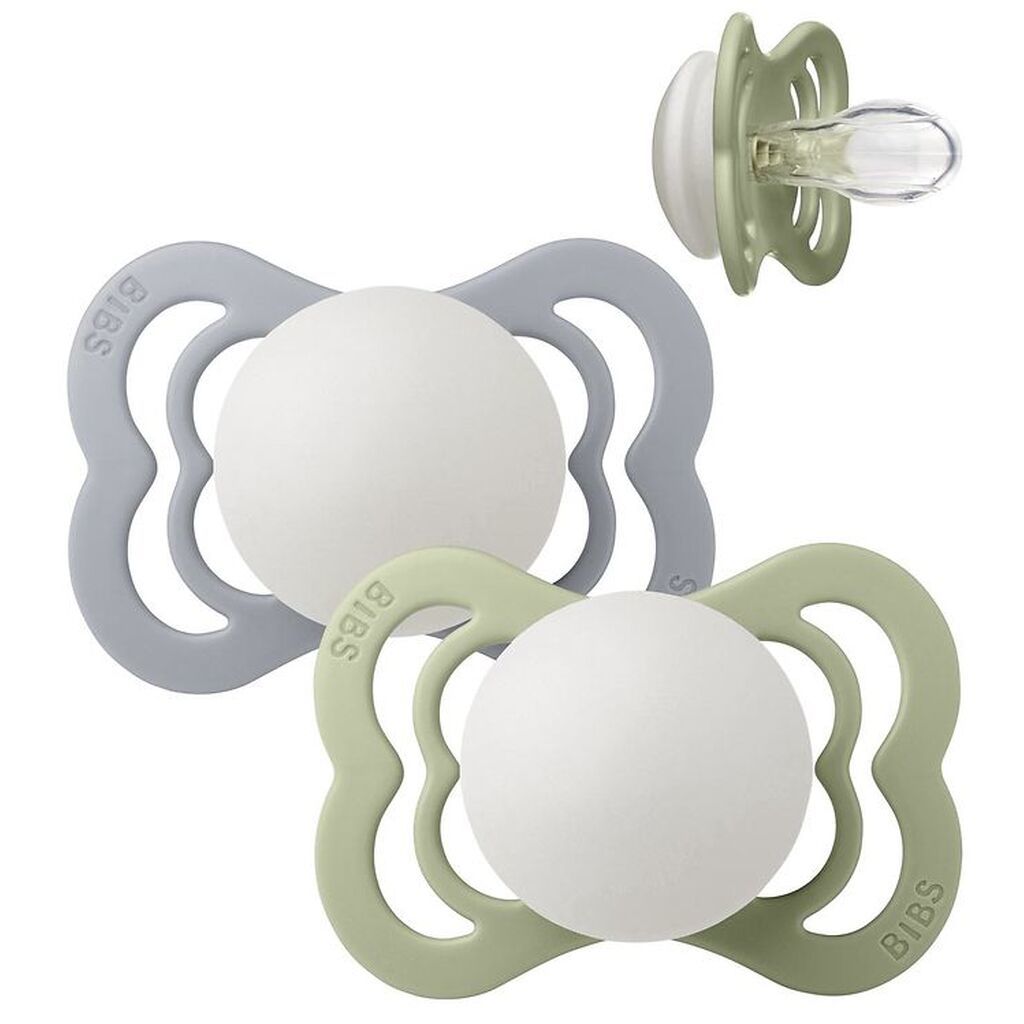 Bibs Supreme Natsutter - Str. 1 - 2-pak - Symmetrisk - Sage/Cl
