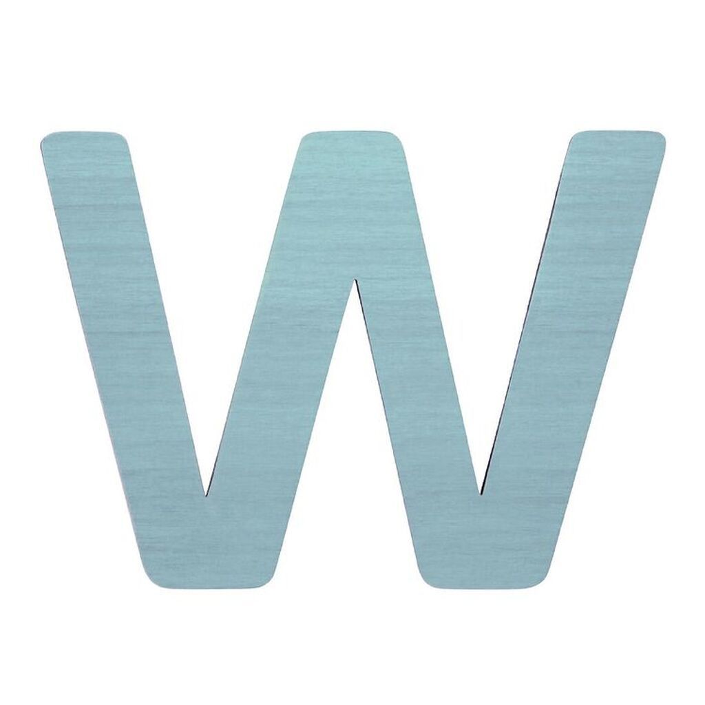 Sebra Træbogstaver - W - Pastel Dreng