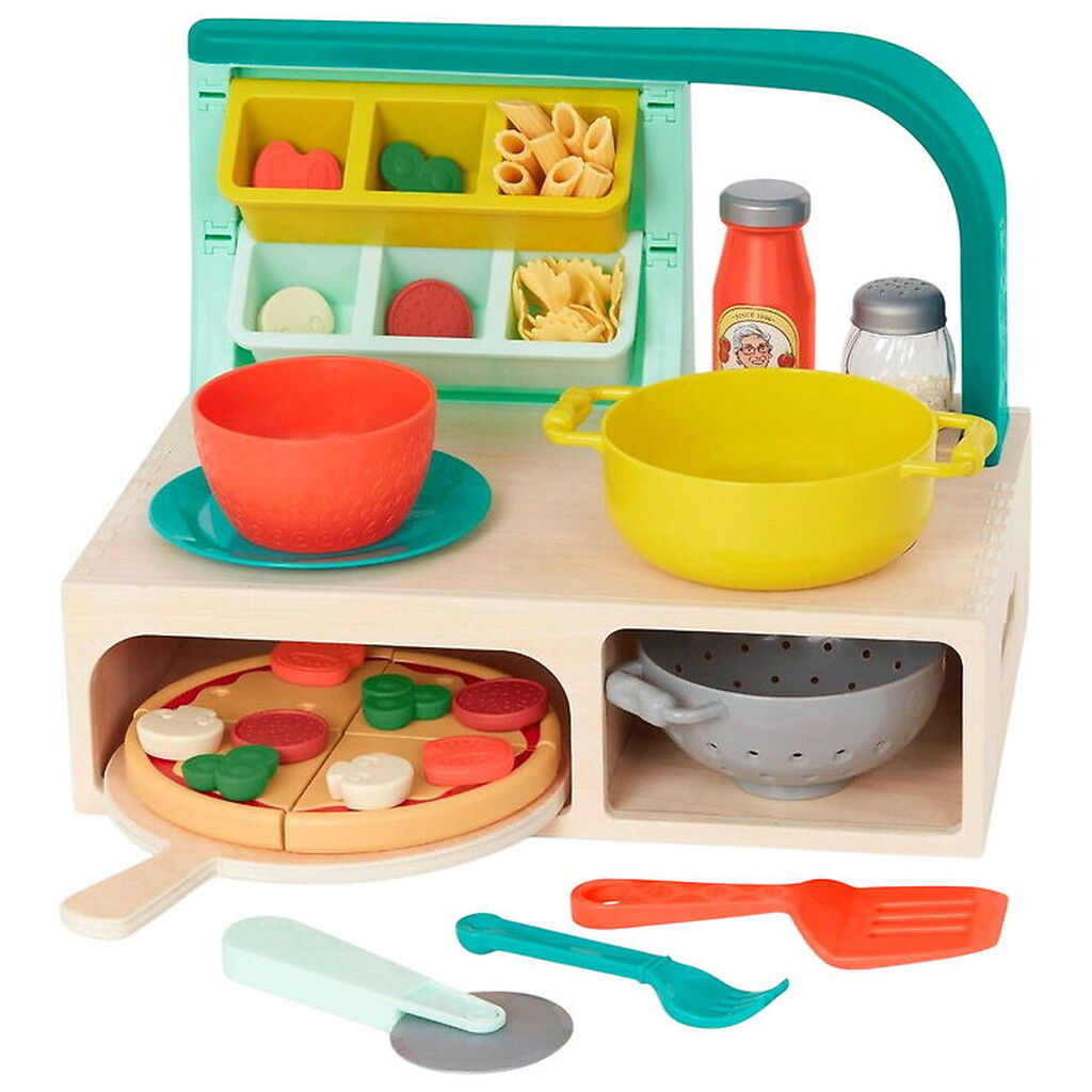 B. toys Legekøkken - 45 Dele - Pizza & Pasta