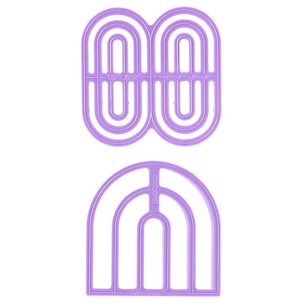 Lunch Punch Udstikkere - 2 stk. - Regnbuer