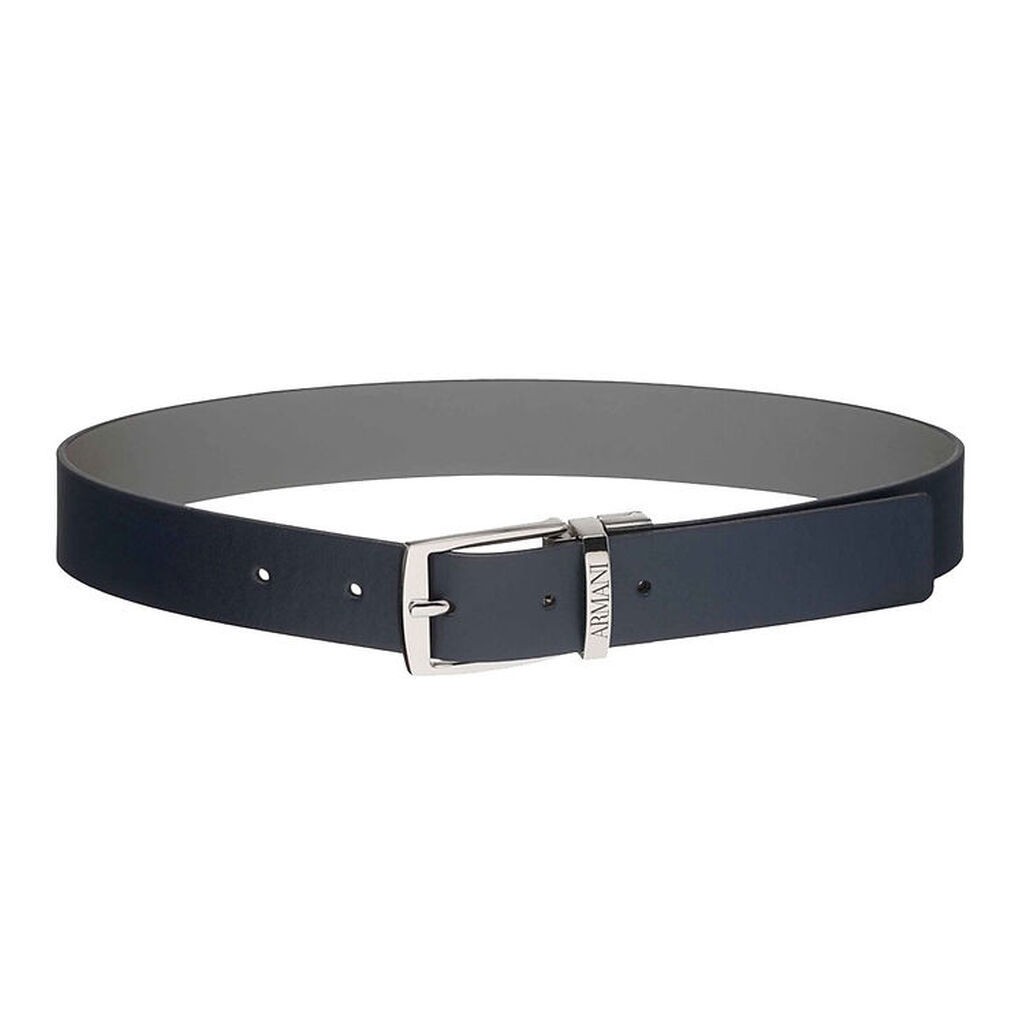 Emporio Armani Bælte - Vendbar - Navy/Grå