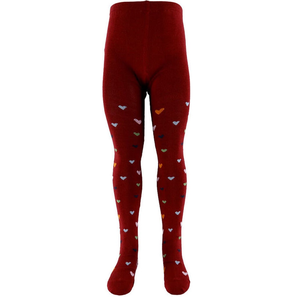 Melton Strømpebukser - Wild Hearts - Sundried Tomato