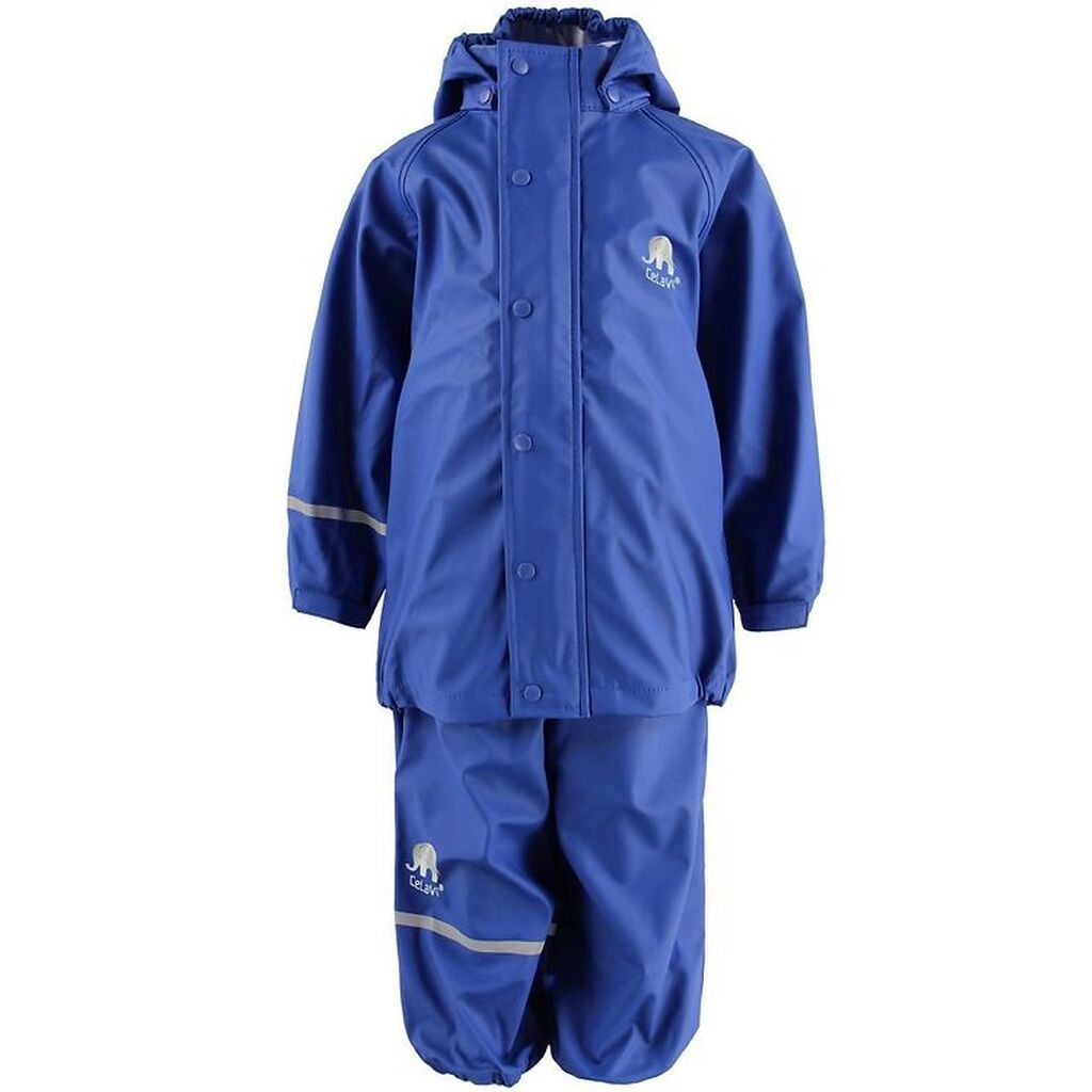 CeLaVi Regntøj m. Seler - PU - Havblå