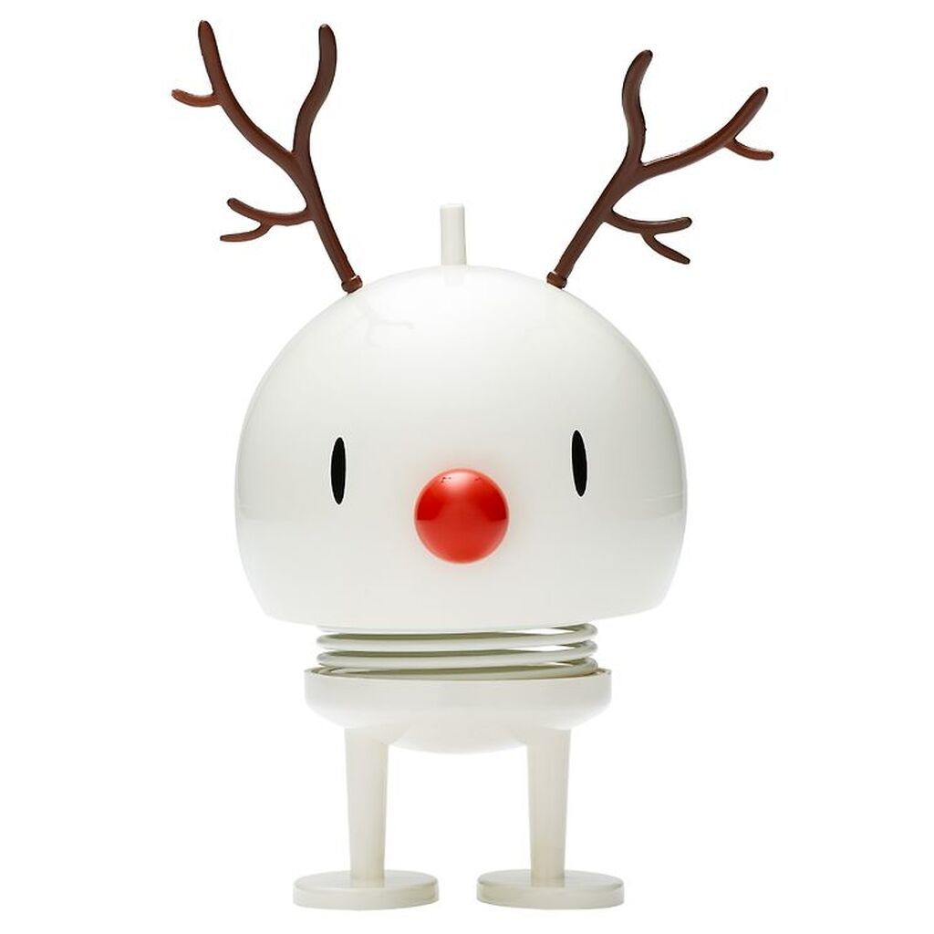 Hoptimist Medium Bumble Rensdyr - 10 cm - Hvid