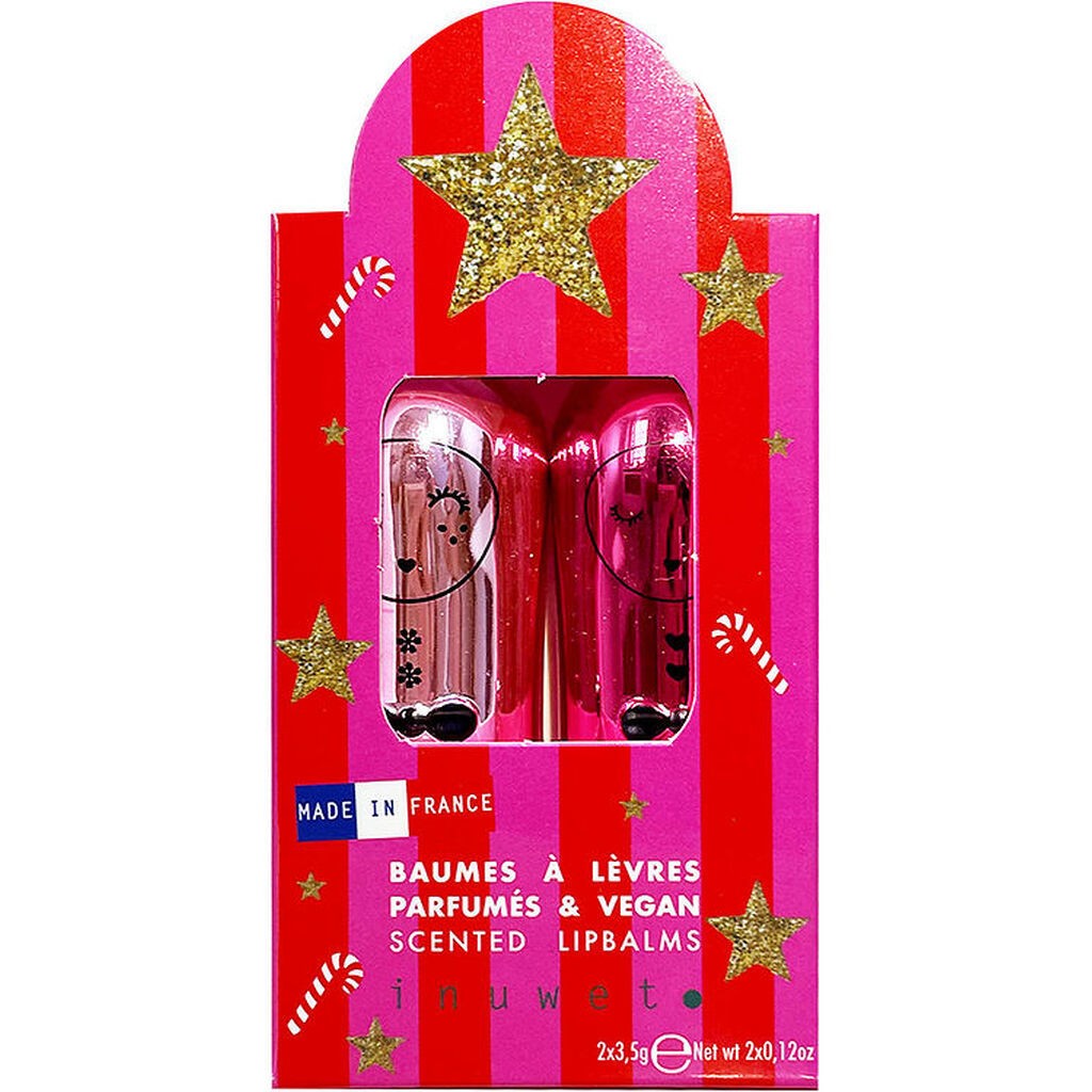 Inuwet Læbepomader - 2-pak - Raspberry Sorbet/Apple Candy