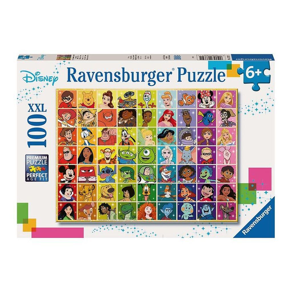 Ravensburger Puslespil - 100 Brikker - Disney Multi Character
