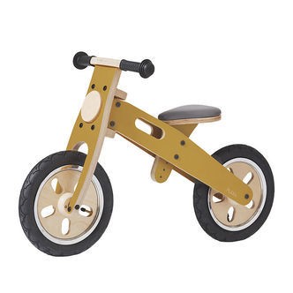 Flexa Løbecykel - Indendørs - Træ - Play - Mustard/Birch Plywood