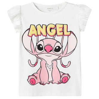 Name It T-shirt - NmfAsbiri - Stitch - Bright White