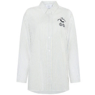 Grunt Skjorte - GrLiva - Hvid/Blå