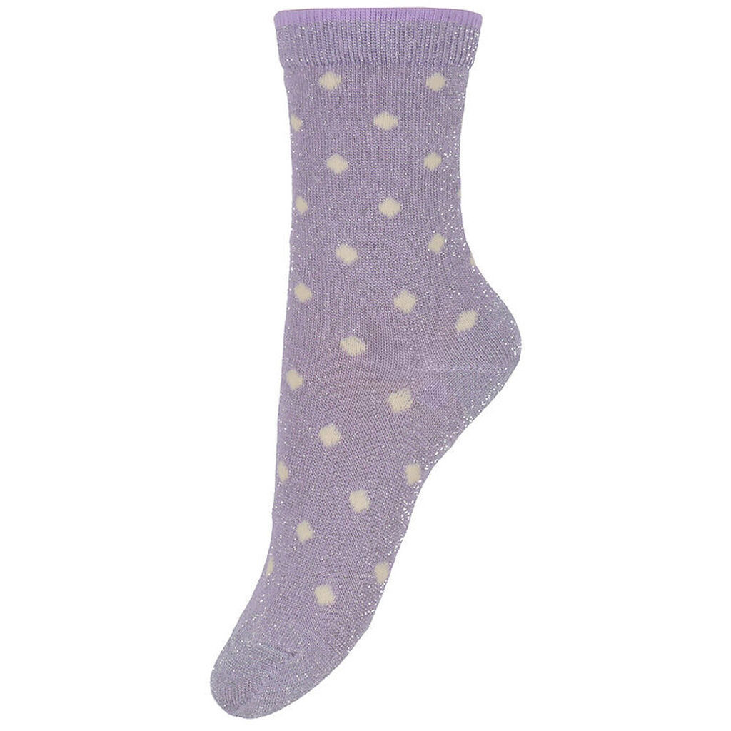MP Strømper - Irma - Wisteria m. Prikker/Glimmer