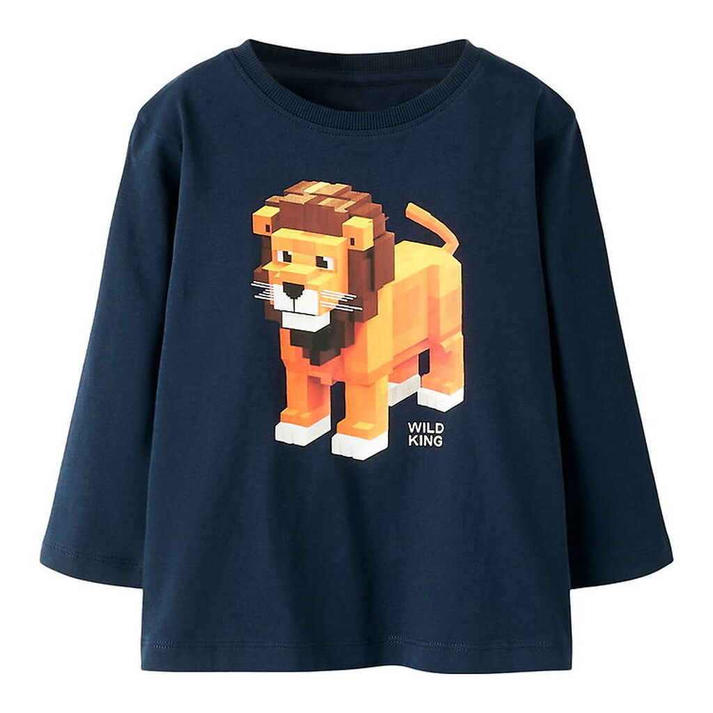 Name It Bluse - NmmSalan - Navy Blazer m. Løve