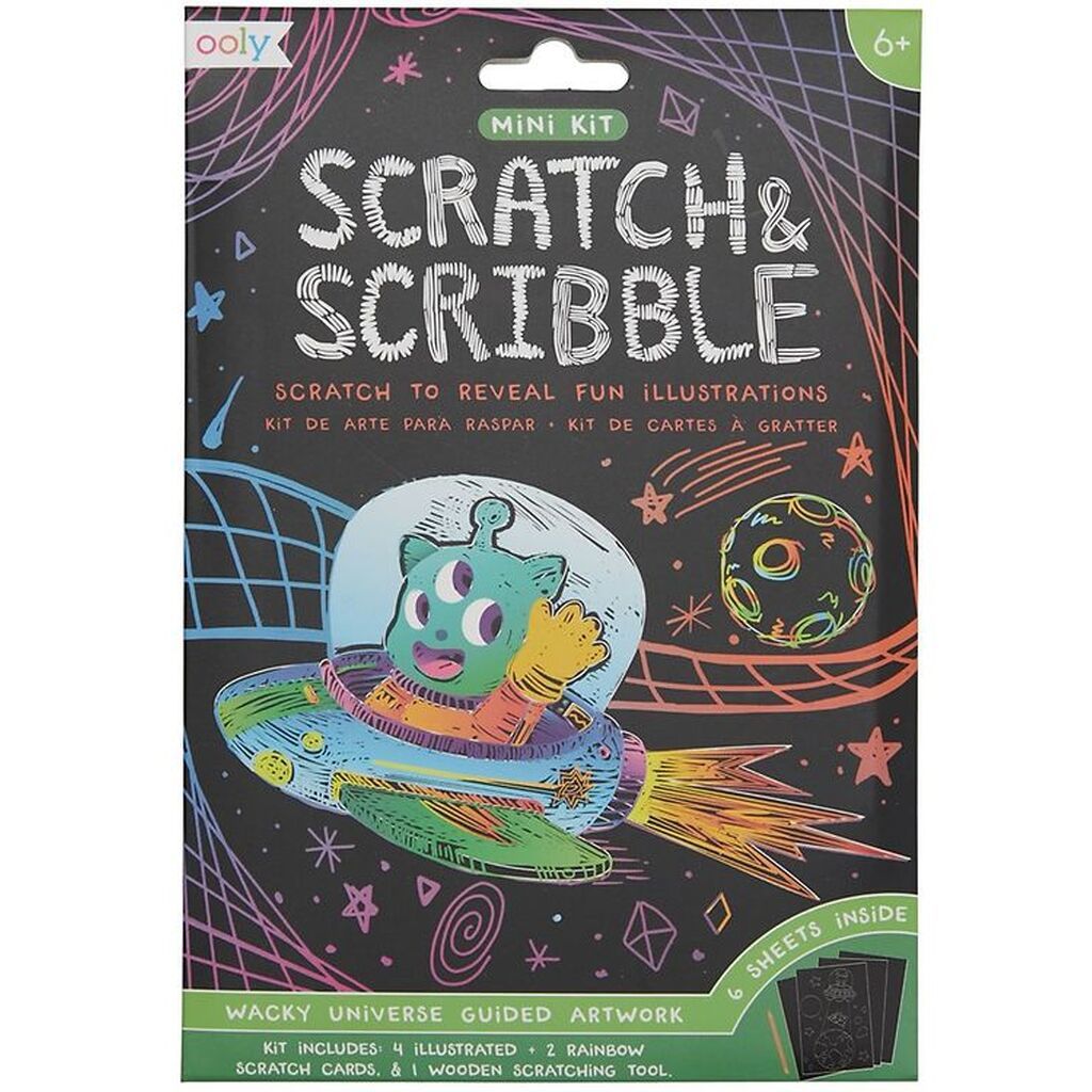 Ooly Scratch & Scribble Mini Sæt - Wacky Universe