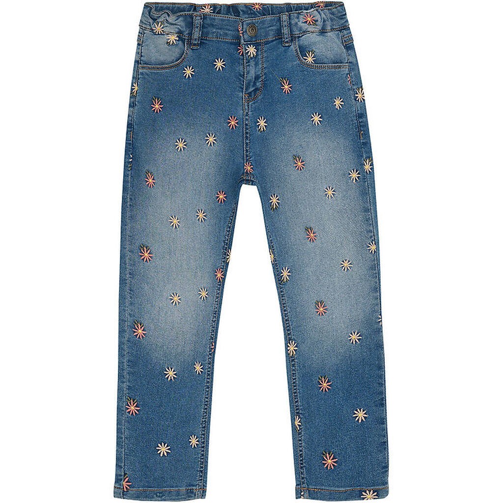 Minymo Jeans M. Embroidery - Blue Fog