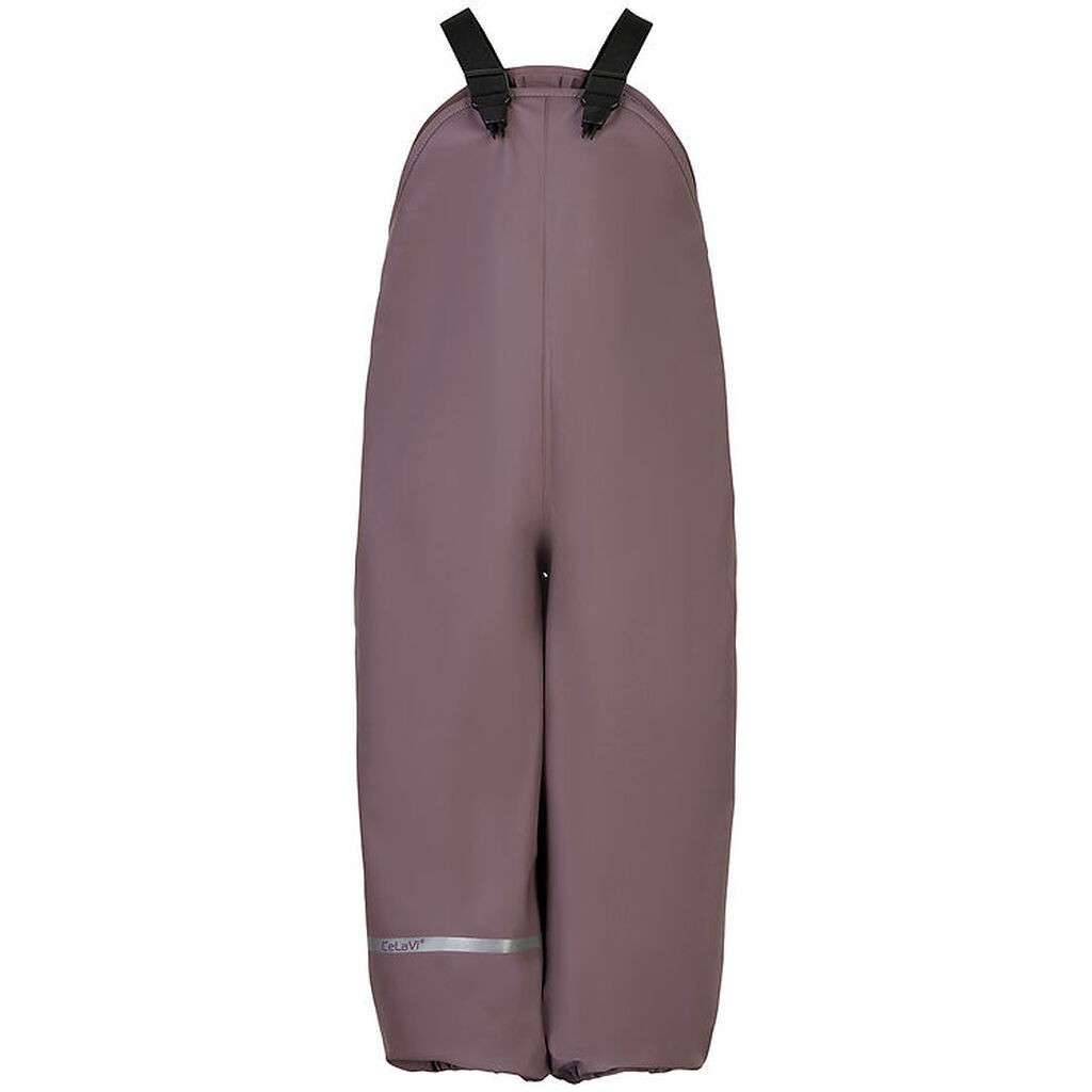 CeLaVi Regnbukser m. Seler/Fleece - Recycled PU - Moonscape