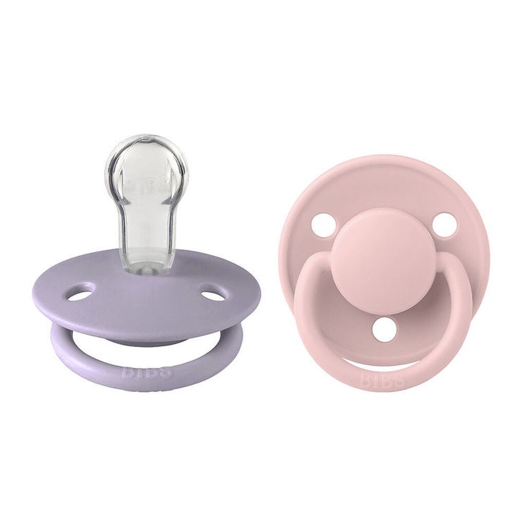 BIBS De Lux Sutter - 2-pak - Rund - Blossom/Dusky Lilac