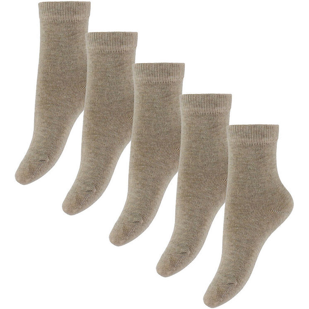 Minymo Strømper - 5 pak - Silver Mink Melange