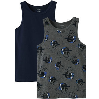 Name It Undertrøjer - Noos - Nkm - 2-pak - Grey/Dark Sapphire