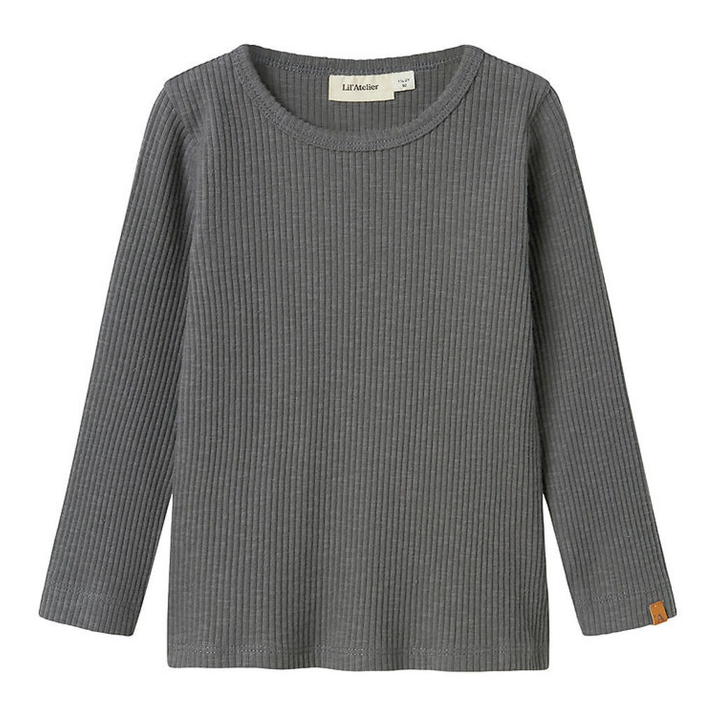 Lil Atelier Bluse - Rib - NmmRajo - Slim - Poppy Seed