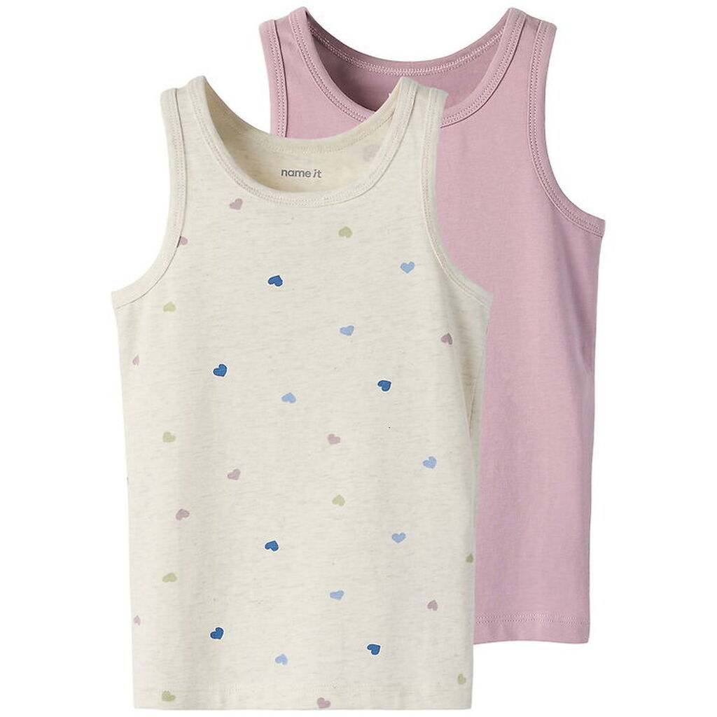 Name It Undertrøjer - Noos - NmfTank - 2-pak - Peyote Melange/Ma