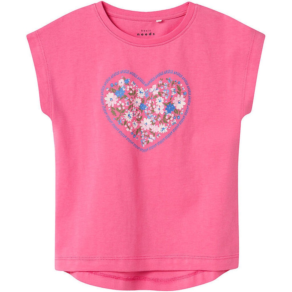 Name It T-shirt - NmfVigea - Carmine Rose/Heart