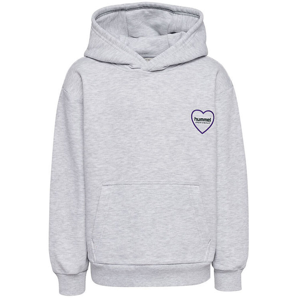 Hummel Hættetrøje - HmlJR - Heartfield - Light Grey Melange