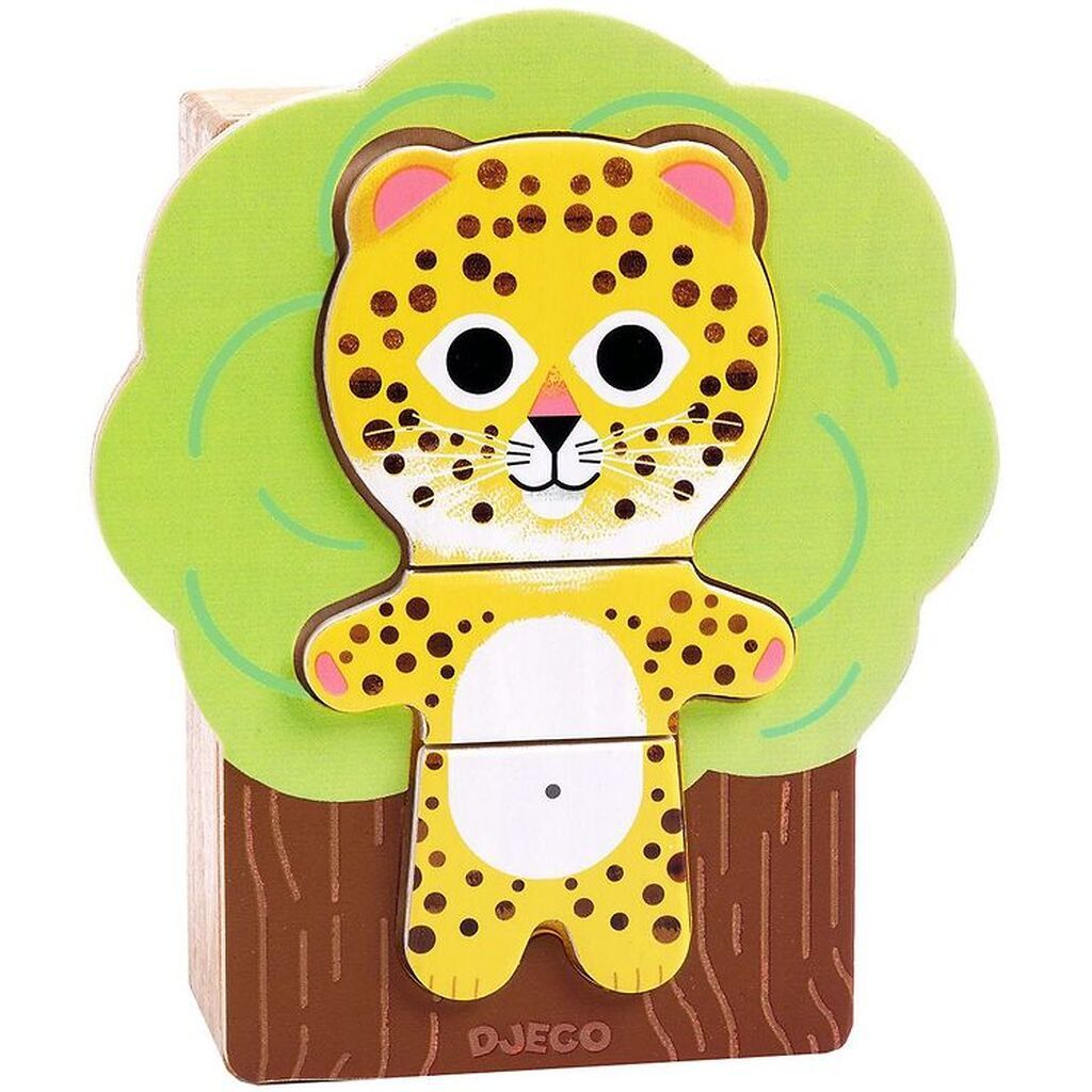 Djeco Puslespil - Træ - 18 Brikker - Abra