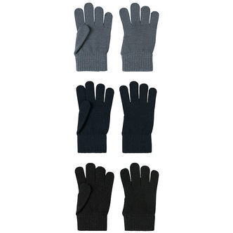 Name It Handsker - Noos - NknMagic - 3-pak - Flint Stone/DARK SA