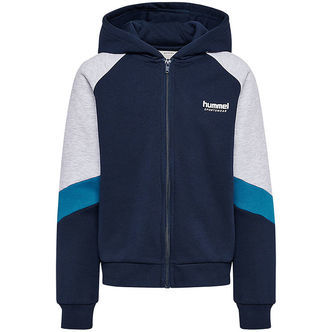 Hummel Hættetrøje - hmlJR - m. Lynlås - Dress Blues