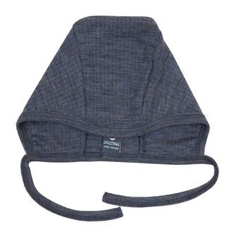 Smallstuff Babyhjelm - Uld - Denim Melange