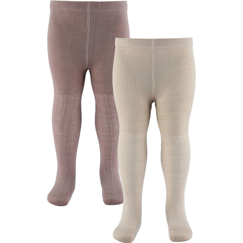 Wheat Strømpebukser - Uld - Karla - 2-pak - Dry Rose