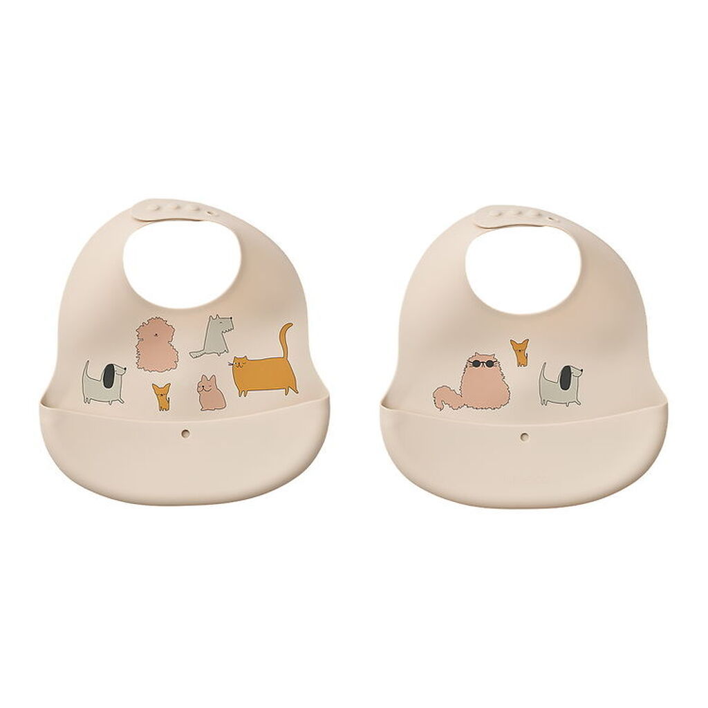 Liewood Hagesmække - Silikone - 2-pak - Ember - Cats and Dogs/Sa