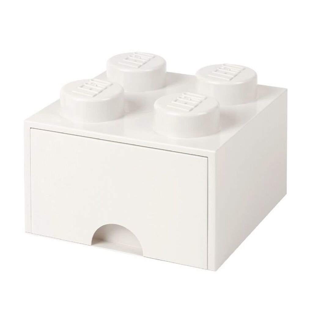 LEGOÂ® Storage Opbevaringsskuffe - 4 Knopper - 25x25x18 - Hvid