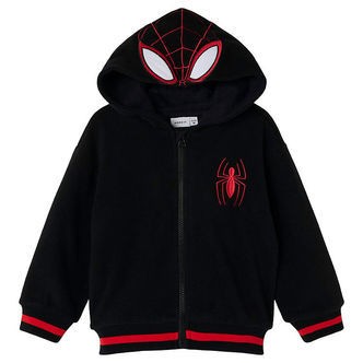 Name It Fleecejakke - NmmJared Spiderman - Sort m. Print