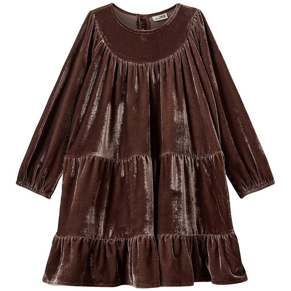 Sofie Schnoor Kjole - Velour - SelineSB - Brun